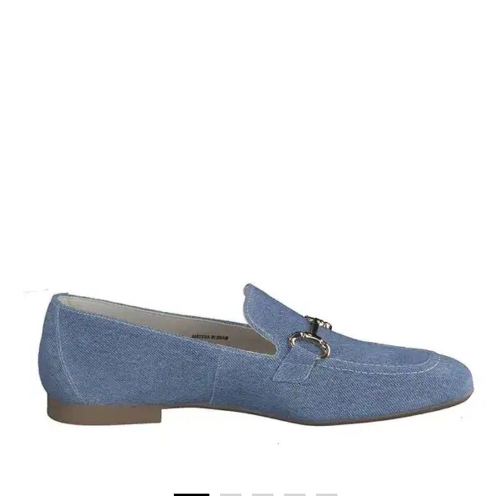Paul Green Daphne Apron Toe Loafers - Jean Denim 4.5=7 NWOT